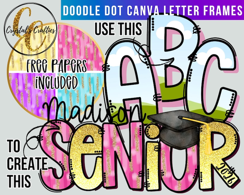 Doodle Canva Letter Frames