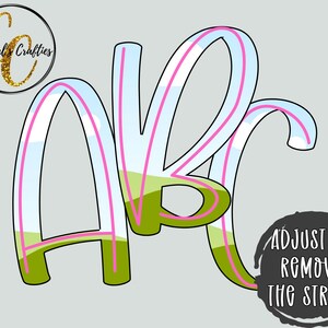 Preppy Canva Alphabet Frames, Center Line Letter Frames, Canva Alphabet Frames, Canva Letter Frames image 3