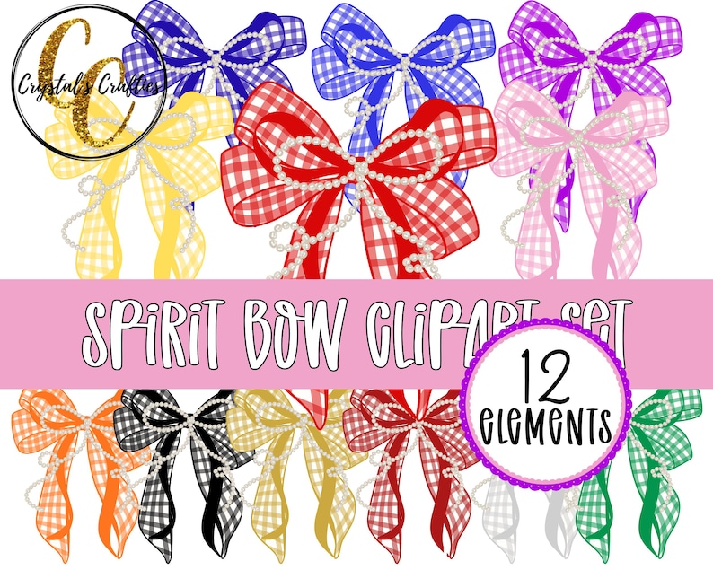 Preppy Spirit Bow Clipart