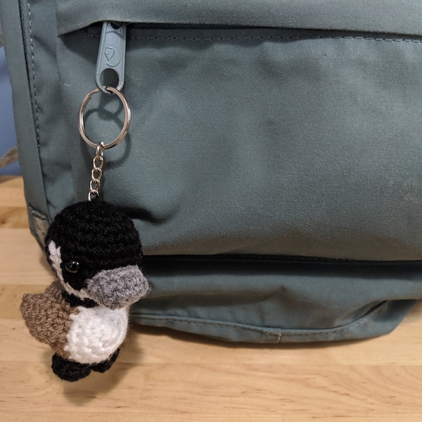 Crochet Amigurumi Cute Canada Canadian Goose Keychain Stuffed Animal Plush Toy Handmade Accessory