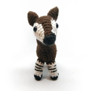 PATTERN: Crochet Amigurumi Cute Brown Okapi Stuffed Animal Plush Toy ...