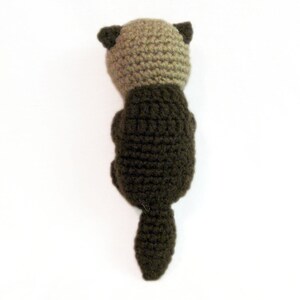 Crochet Amigurumi Cute Brown Sea Otter Stuffed Animal Plush Toy Handmade image 4