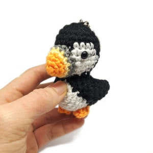 PATTERN: Crochet Amigurumi Cute Puffin Stuffed Animal Plush Toy Keychain PDF English image 5