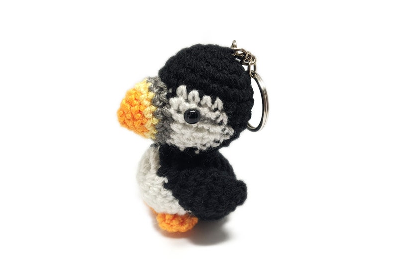 PATTERN: Crochet Amigurumi Cute Puffin Stuffed Animal Plush Toy Keychain PDF English image 2