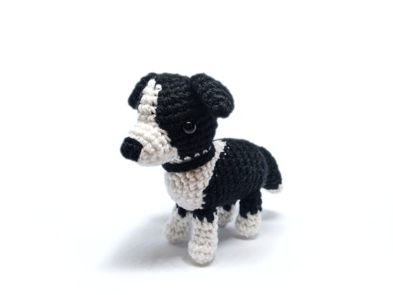 all black border collie stuffed animal