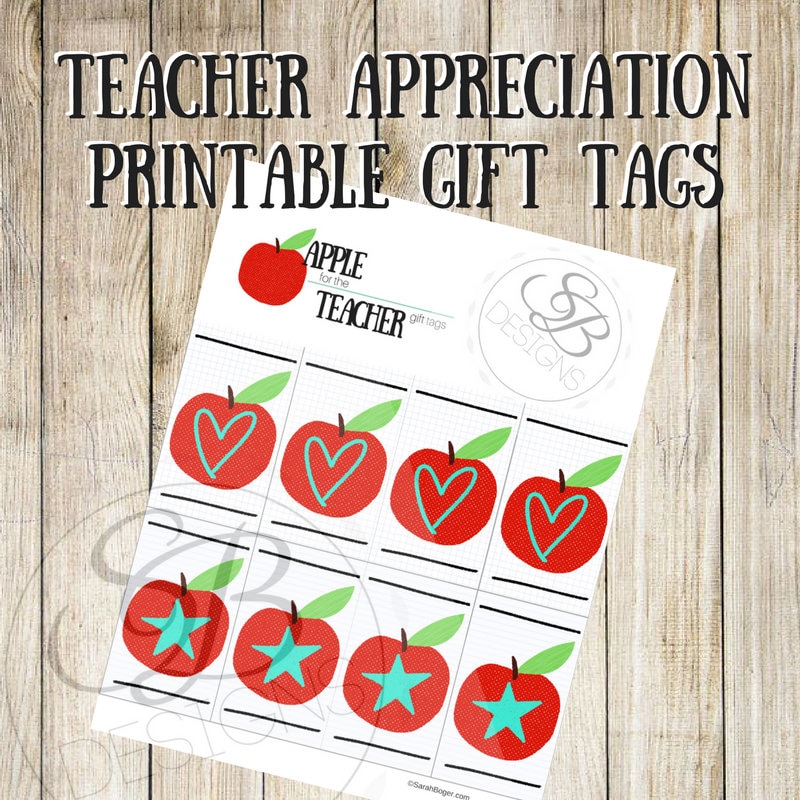 Teacher Appreciation Printable Gift Tags - Etsy
