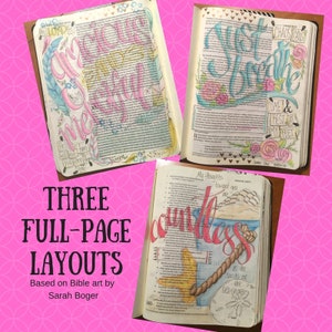 Three Full Page Layout Bible Journaling Templates