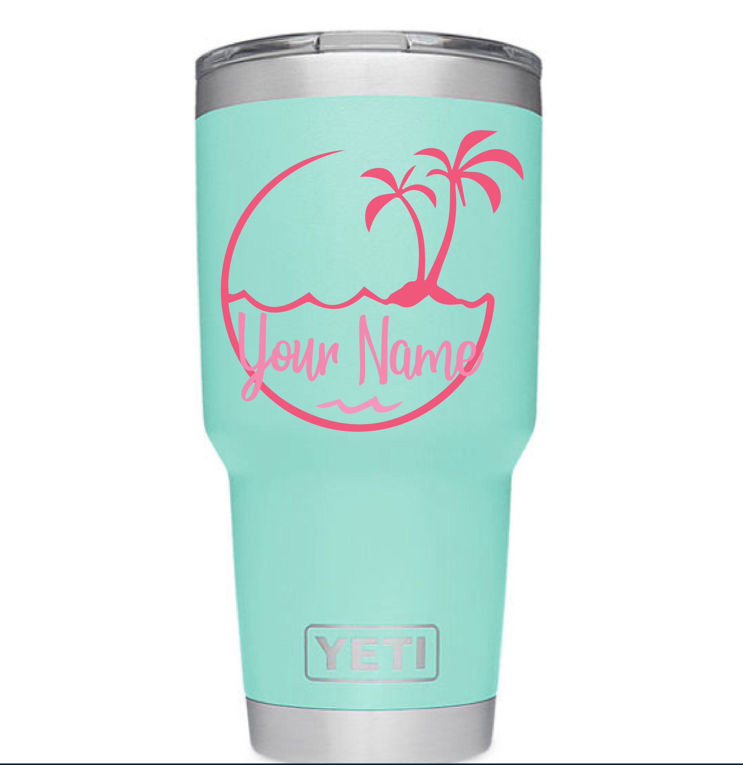 Decals for Yeti Cups Beach Decals Personalized Car Stickers Etsy