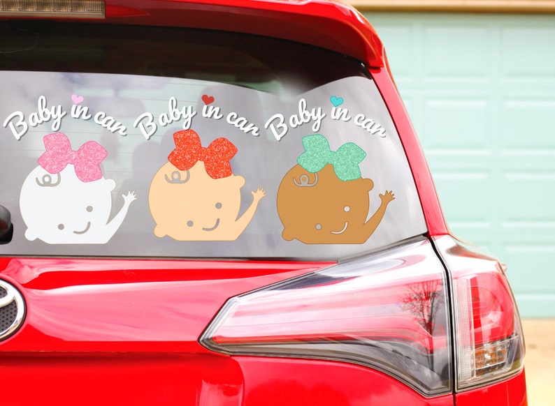 Baby Boy Baby in Car Baby Girl Decals Bumper Car Accessories Baby on Board Baby Shower Gifts Cute Baby Stickers Decal Sticker
