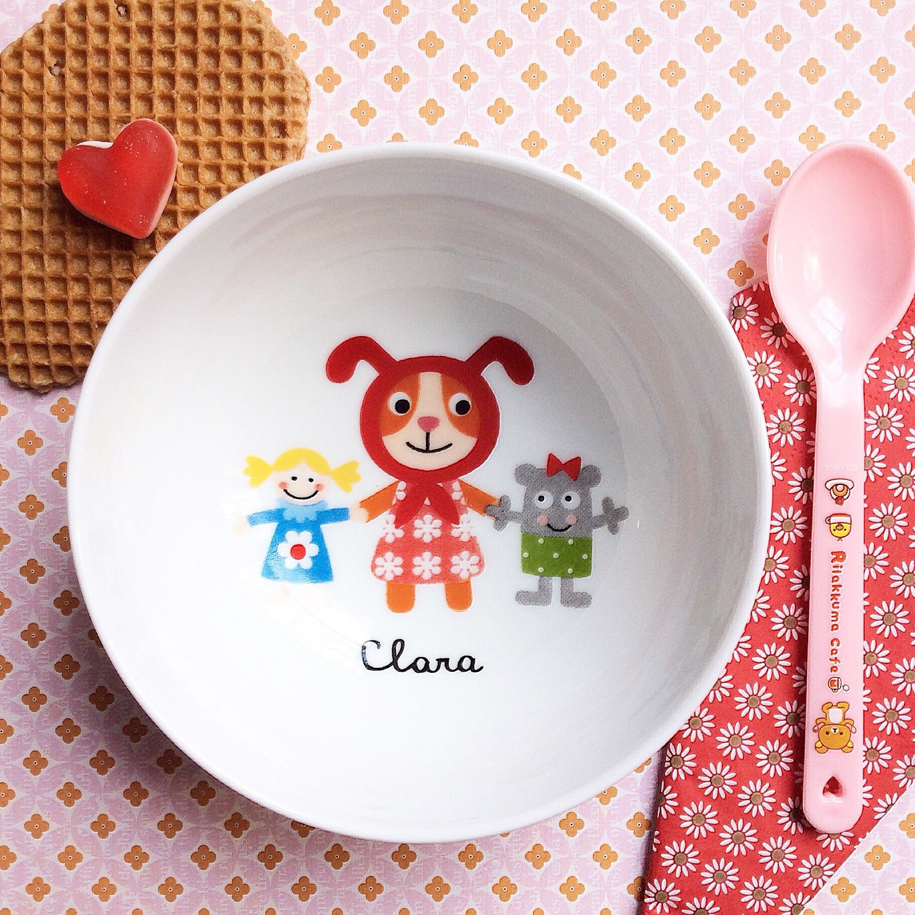 Petit bol enfant personnalisé en porcelaine LES COPINES Etsy