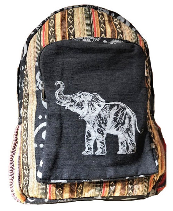 elephant print backpack