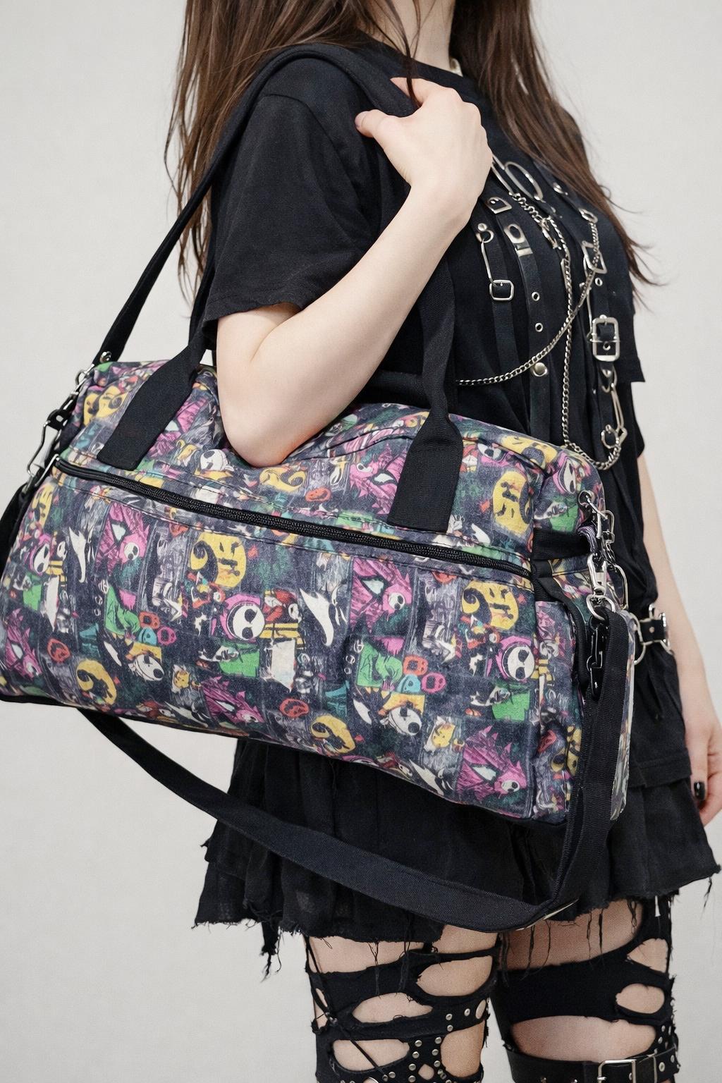 Emo Drawstring Bag Gothic Cartoon Duffle Bag, Emo Travel Bag, Alternative Shoulder Bag ...
