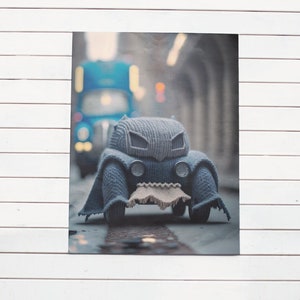 Batmobile Superhero Poster, Print out posters, Super Hero Poster, artistic knit poster, comic posters, Batmobile poster, gift, birthday gift