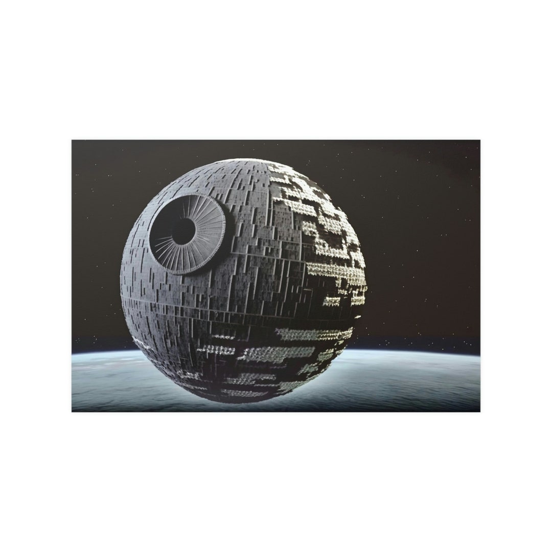 Star Wars Return of the Jedi Inspired Knitted Wool Death Star Art Print ...