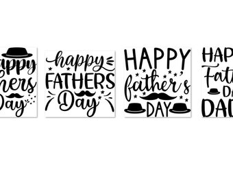 Happy Fathers Day - 6 file Bundle (svg & png) SVG File | Circut Cut File for Cricut | Cricut SVG Silhouette SVG | Dad svg