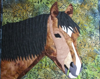 Quarter horse pattern for a wallhanging or pillow