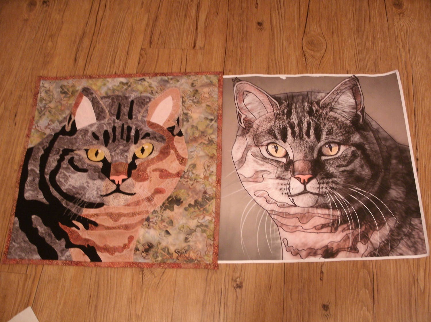 Gray Tabby Cat Pattern for Wall Hanging 18x18 Inches Etsy Norway