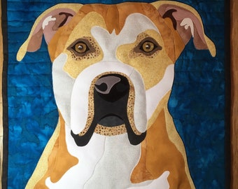 Pit Bull Muster für einen 45x45 cm großen Wandbehang oder Kissen