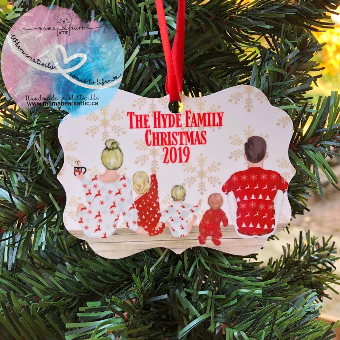 Family Christmas Ornament Personalized Personalized Ornament Etsy