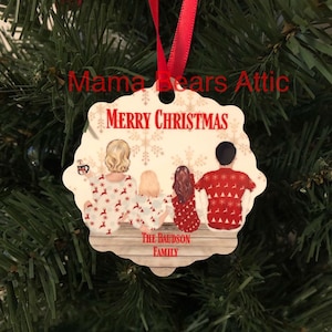 Family Christmas Ornament Personalized, Personalized Ornament, Family Ornament, Metal Ornament, Christmas Ornament