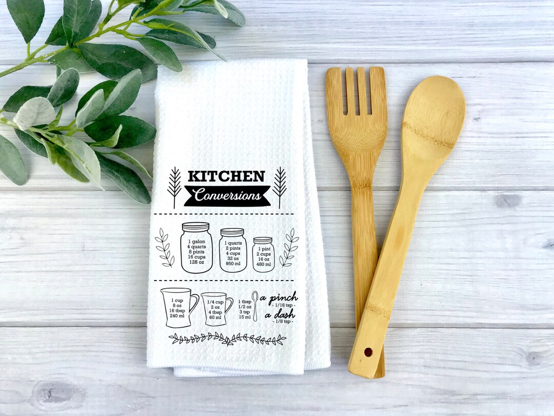 Tea Towel Kitchen Conversions Kitchen Measurements Kitchen Towels dish