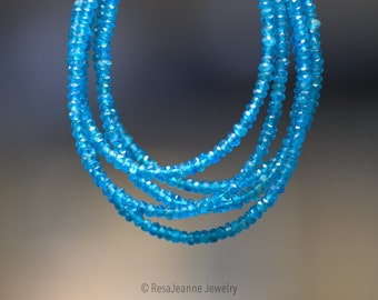 Neon Apatite Multistrand Bracelet Necklace