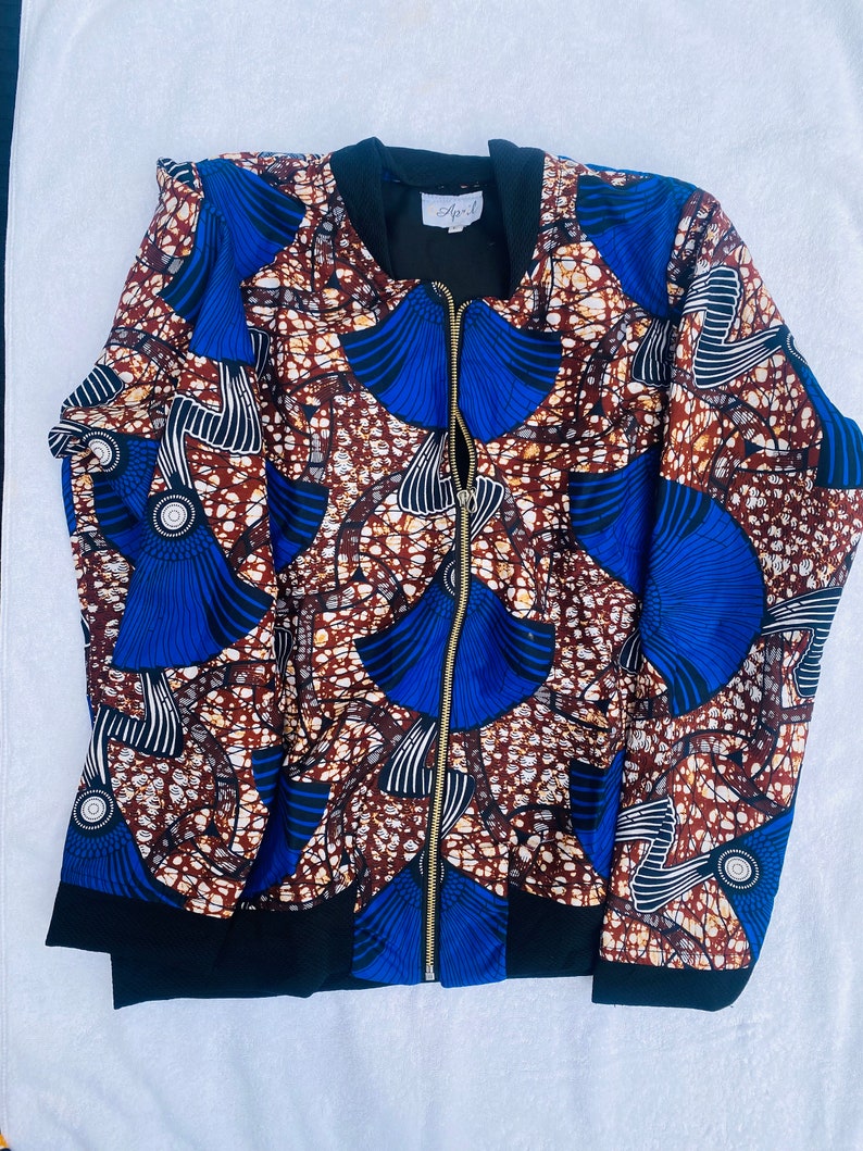 The Juelz 6April Bomber Ankara Print Jacket. UK8-10 image 3