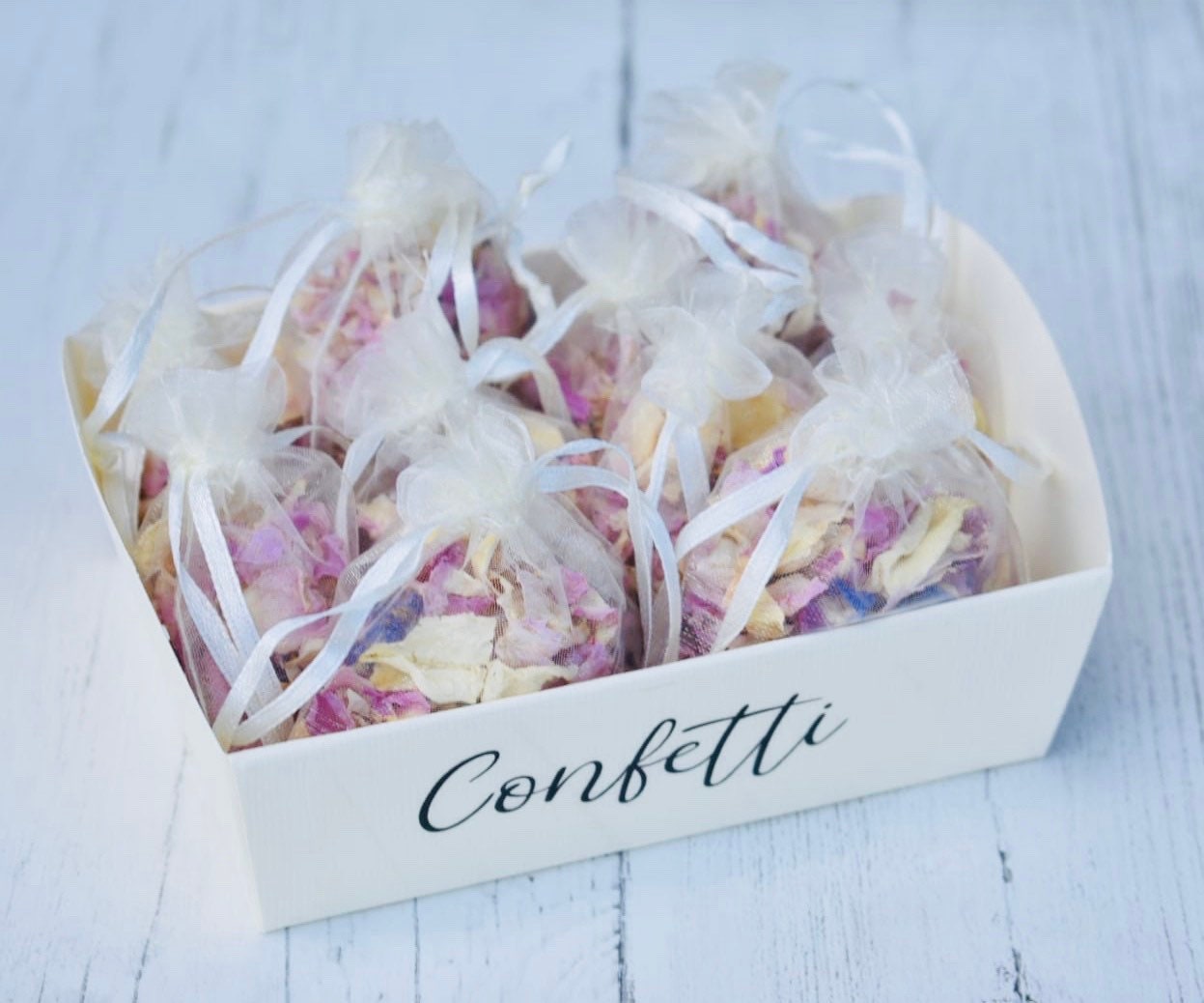 10 Organsa Confetti Pouches in a Tray Biodegradable Confetti Etsy UK