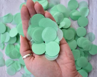 Mint Green Paper Circle Confetti | Biodegradable Tissue Paper Wedding Confetti | Throwing Confetti 25mm | 20g 10-20 guests