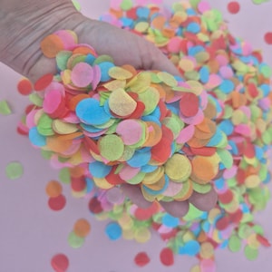 Biodegradable Confetti |Rainbow Confetti | White Confetti | 1 Litre | Confetti Circles | Wedding Confetti | Multi colored