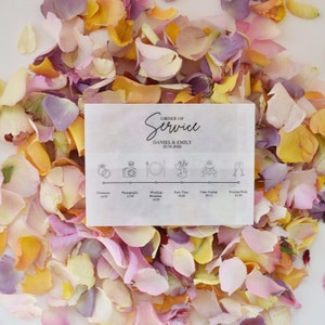 Luxury Large Biodegradable Confetti Packets  | Suitable for all Wedding Confetti | Order of Service | Personalised | Glassine Packets
