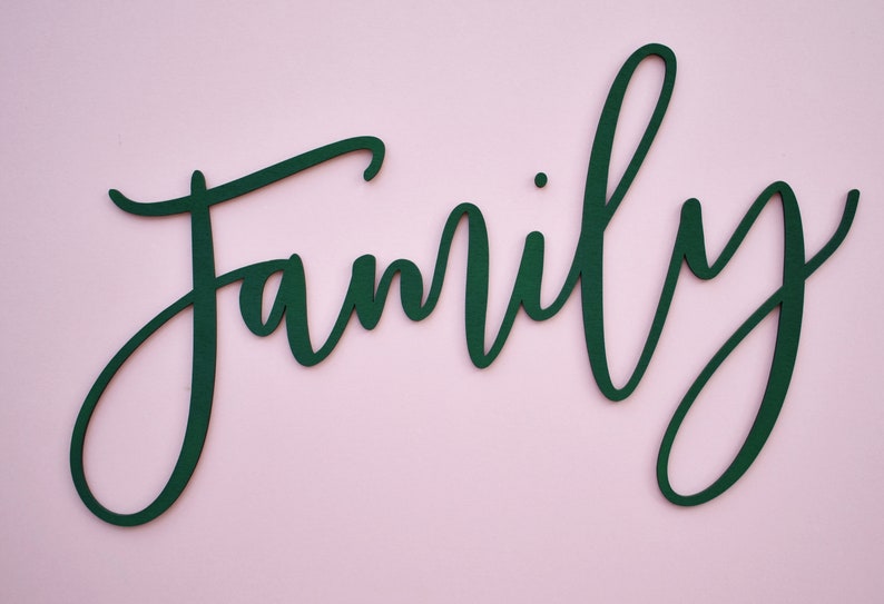 Family Wall Sign Calligraphy Wall Sign Home Decor Custom Etsy UK