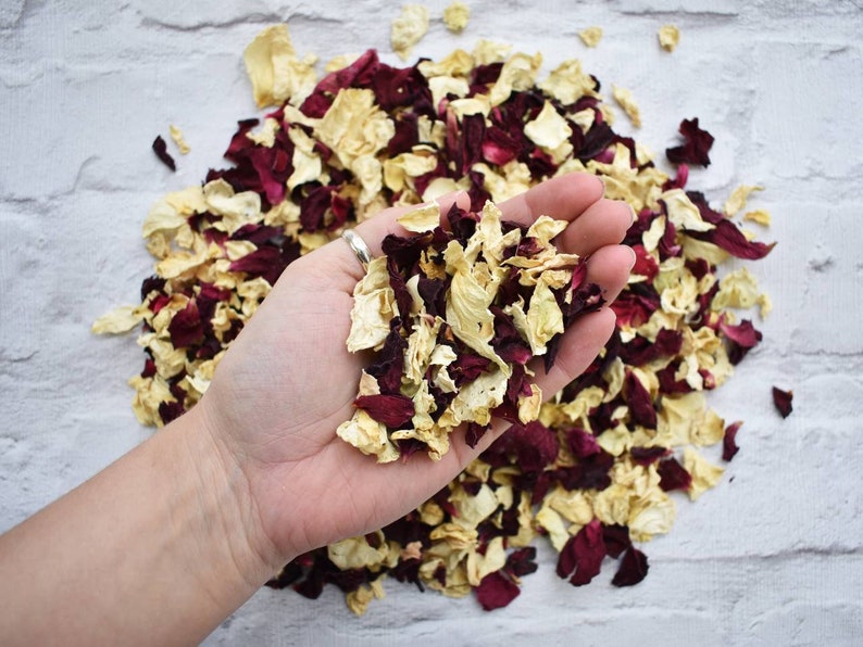 Biodegradable Confetti Organza Confetti Pouches Natural Dried Petal Confetti Classic Confetti Rose Petal Confetti Confetti Bags image 5