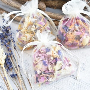 Biodegradable Confetti Organza Confetti Pouches Natural Dried Petal Confetti Classic Confetti Rose Petal Confetti Confetti Bags image 1