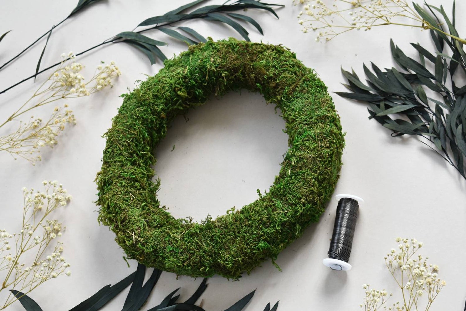 Dried Moss Ring for Wreath Making Christmas Wreath DIY Etsy