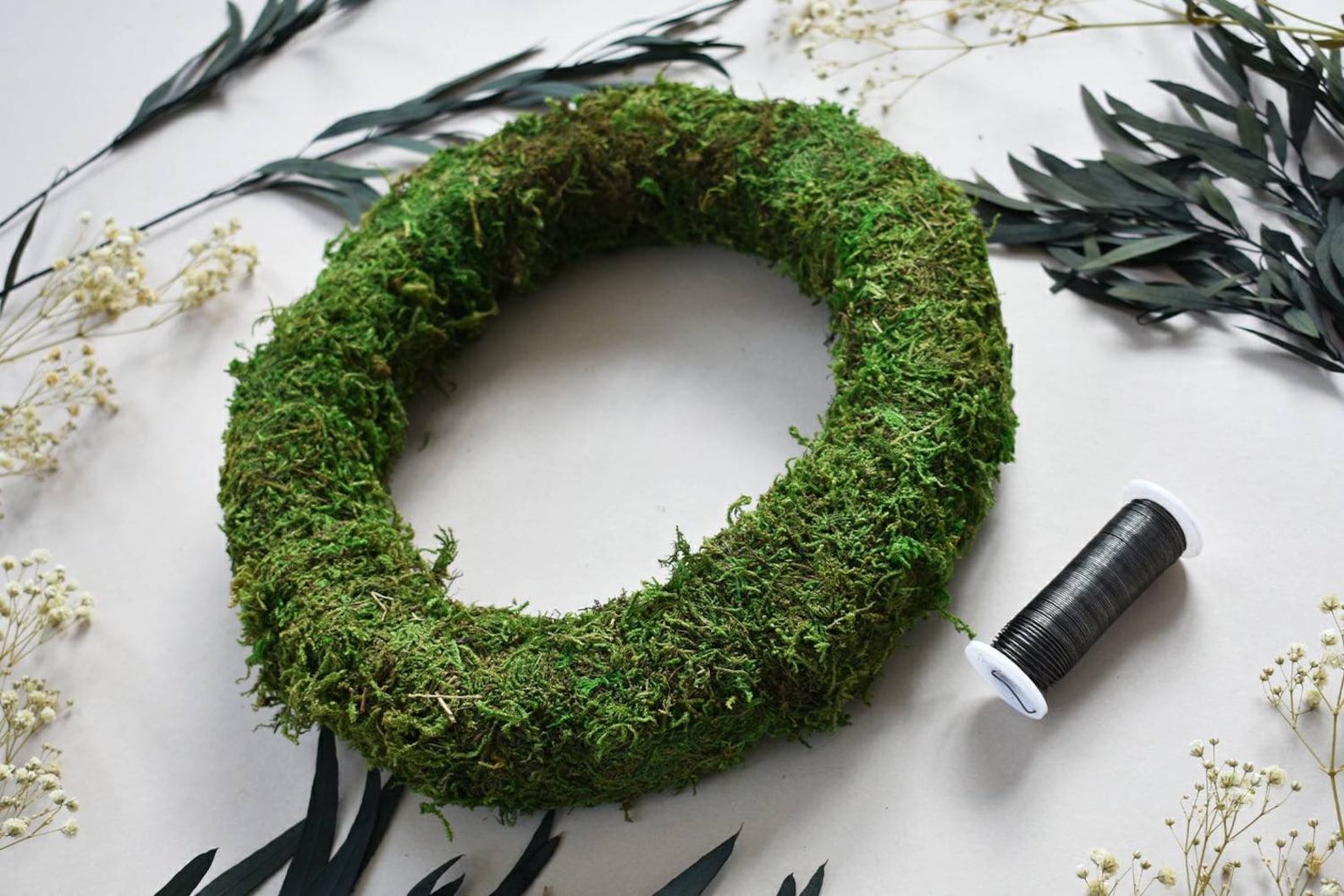 Dried Moss Ring for Wreath Making Christmas Wreath DIY Etsy