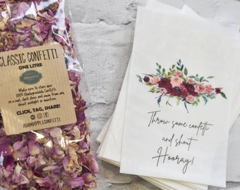 Natural Biodegradable Wedding Confetti and Bags | Luxury Confetti Package 20 Guests