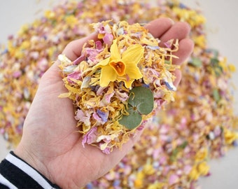 Biodegradable Confetti | Wedding Confetti | Real Flower Petals | Spring Wedding Confetti | 1 Litre