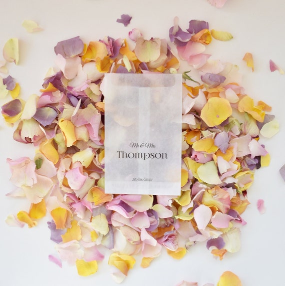 12 PACKETS STICKERS & 1 LITRE BIODEGRADABLE PETAL CONFETTI DIY BAGS LUXURY 