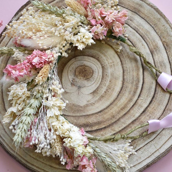 Kit de couronne de fleurs séchées | | de couronne de fleurs DIY Fleurs séchées | Accessoire de cheveux de mariage | Kit de fête de poule | Festival Mariage