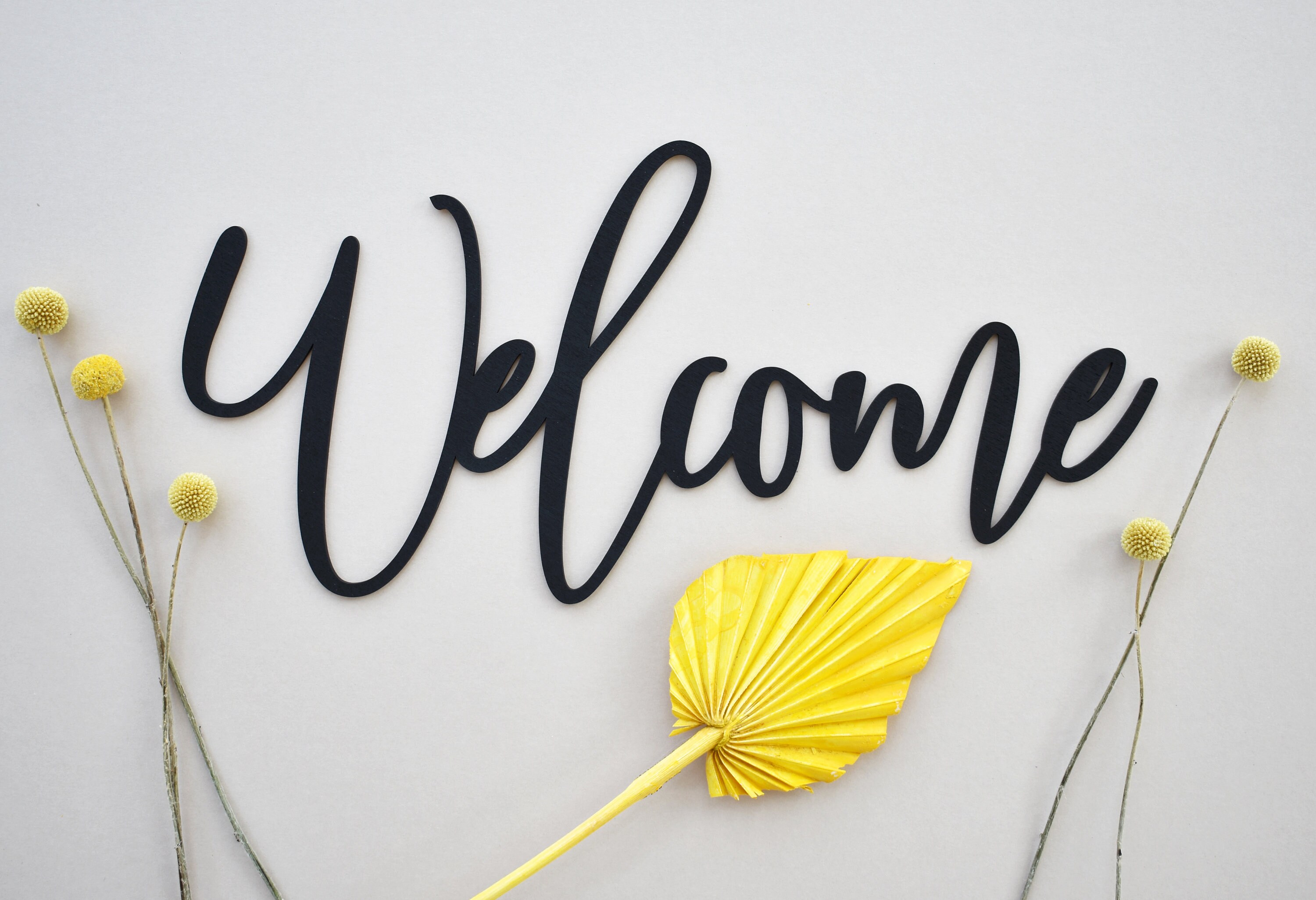 Welcome Wall Sign Calligraphy Wall Sign Home Decor | Etsy