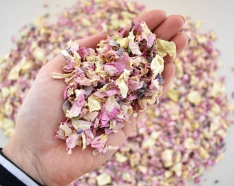 Wedding Confetti | Real Petal 100% Natural | Biodegradable Wedding confetti  | Flower Confetti Dream Cloud | 1 Litre