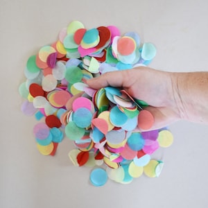 Biodegradable Confetti | Rainbow Confetti | 1 Litre | Confetti Circles