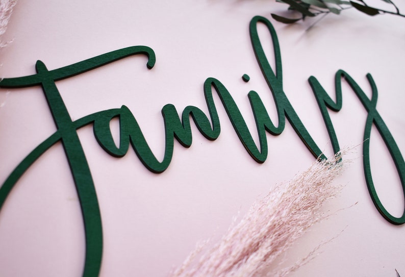 Family Wall Sign Calligraphy Wall Sign Home Decor Custom Etsy UK