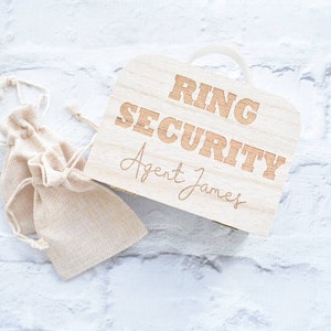 Ring Security | Wooden Suitcase | Case | Ring Bearer | Paige Boy | Wedding Ring Security | Box for Wedding Rings