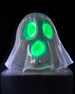 Hand Blown Glass Ghost Decor with Glow In the Dark Blacklight details for Halloween or Fall Decor, Spooky Witch Decoration 