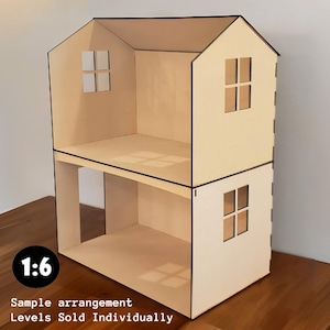 Stackable Dollhouse Room Box | Dollhouse Room Box | Photography Backdrop | 11-12 inch dolls | 1:6 Scale