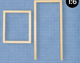 Rifiniture per finestre e porte per Room Box/Diorama in scala 1:6