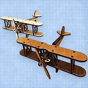 Laser Cut Miniature Biplane