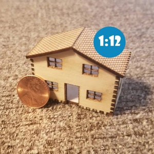 Wooden "Toy" Dollhouse for 1:12 Scale Dollhouse